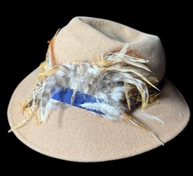 Feather Fox Wool Ladies Hat Made In USA