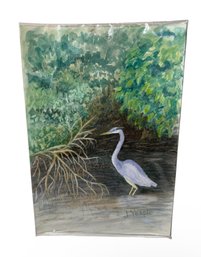 Jeanette Yeaple (1939-2024) Heron Original Signed Art (DR)