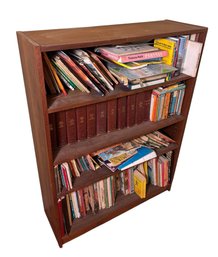 Red Wooden Four Shelf Bookcase (BR3)