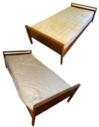 MCM Danish Twin Bedframe Matching Pair (BR1)