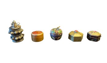 Collection Of Necklace Charm & Pill Box (RR)