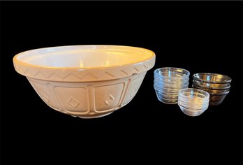 Mason Cash & Co. Mixing Bowl & Glass Bowls (K)
