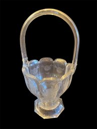 Heisey Crystal Rose Design Basket (RR)