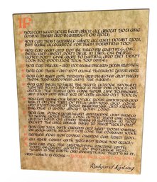 1970s Rudyard Kipling Poetry Wall Art (BR3)