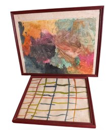 Original Abstract Framed Art Pair (BR3)