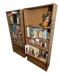 Wooden Five Shelf Bookcase Pair (BR4)