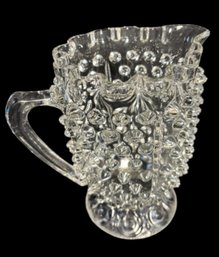 Clear Glass Hobnail Pitcher