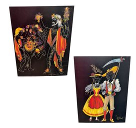 Jean Monod (1922-1986) Fete De Vignerons 1977 Exhibiton Art Print Pair A