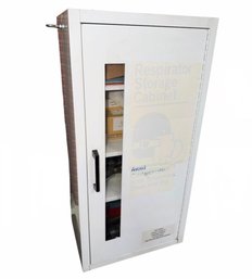 Metal Respirator Storage Cabinet & Contents (G)