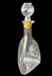 Tri-Sided Glass Decanter & Stopper