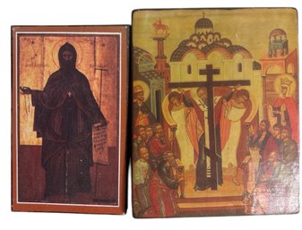 Religious Icon Wall Plaque 2pc (BR4)