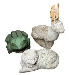 Outdoor Animal Garden Statues 3pc (G)
