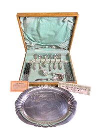 W M Rodgers Silver Co Silver Plate Flatware Set In Case 35pc