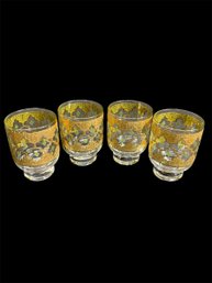 Culver Valencia Footed Whiskey Glasses 4pc B