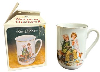 1982 Norman Rockwell The Cobbler Collectors Porcelain Mug