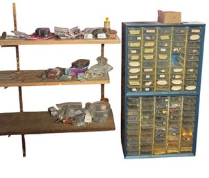 Pair Of Wall Hanging Containers & Contents (B)