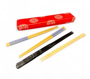 Chinese Chopsticks 8pc Collection In Box