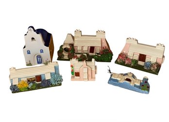 Bermuda Small Pottery Houses 6pc (DR)
