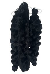 Genuine Black Dyed Rabbit Fur Scarf (DR)