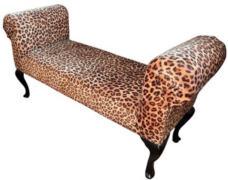 Elegant Leopard Print Backless Bench (H2)
