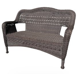 Plastic Woven Wicker Style Outdoor Sofa (Y)