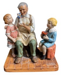 Norman Rockwell The Toy Maker Porcelain Figurine