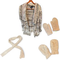 Cynthia Crowley Sweater, Winter Scarf & Two Pairs Of Mittens