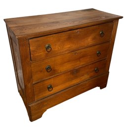 Antique Solid Wooden Three Drawer Commode (H)