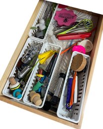 Drawer Of Wine Bottle Stoppers & Kitchen Utensils (K)