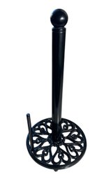 Metal Black Heart Decorated Paper Towel Roll Holder (K)