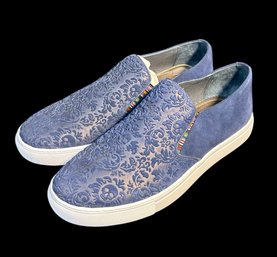 Robert Graham Blue Suede Mens Slide Ons