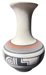 Native American Acoma Pueblo Pottery Bud Vase