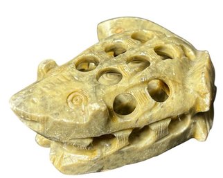 Hand Carved Soap Stone Frog
