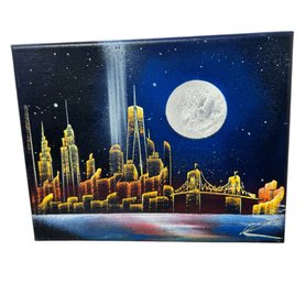Original Signed NYC Spray Paint Art On Canvas