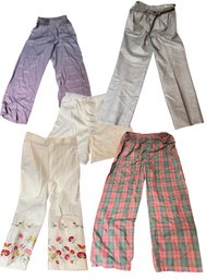Womens Pants Plaid, Floral Etc 5pc