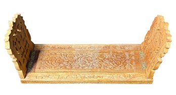 Hand-carved Wooden Sliding Adjustable Folding Book Rack B