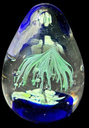 Art Glass Jellyfish Egg Paperweight