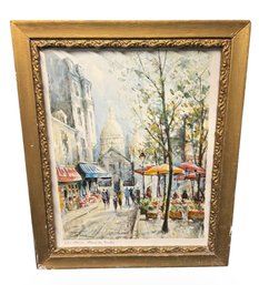 Lucien Delarue Paris France Art Print In Ornate Gold Tone Frame