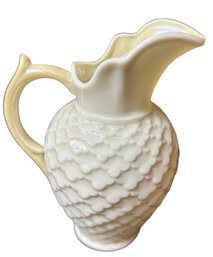 Belleek Ireland Rathmore Creamer Yellow Lustre Handle