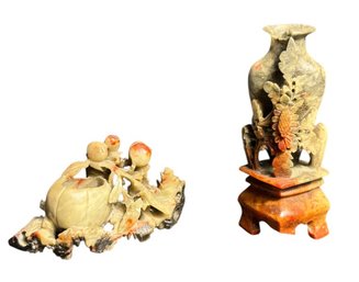 Vintage Hand Carved Soapstone Miniature Figures