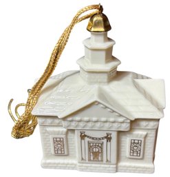 The Lenox Christmas Village Town Hall Christmas Ornament