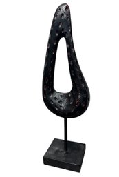 Abstract Wooden Modern Art Sculpture On Stand