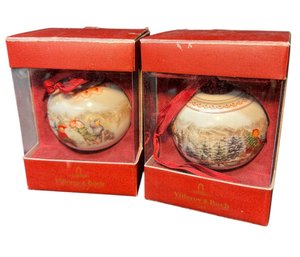 Villeroy & Boch Winter Dreams Ornament Pair In Original Boxes