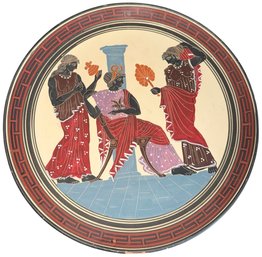 Hand Painted Greek Mythology Terracotta Wall Plate