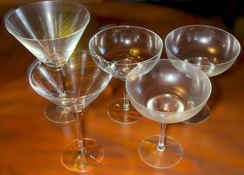 Clear Glass Martini & Champagne Coupe 5pc(DR)