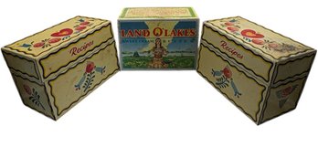 Tin Recipe Box Holders 3pc (LR)