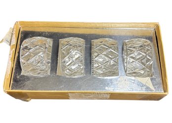 Atlantis Full Lead Crystal Napkin Ring 4pc