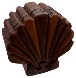 Wooden Sea Shell Puzzle Trinket Box (LR)
