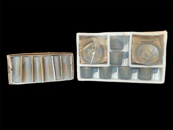 Hand-Painted Al-Rama In Israel Set Of Cappuccino Cups, Saucers And Flutes (K)