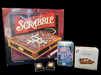 Scrabble, W.C. Fields Decks Of Cards, Dominoes & Pentago (B)